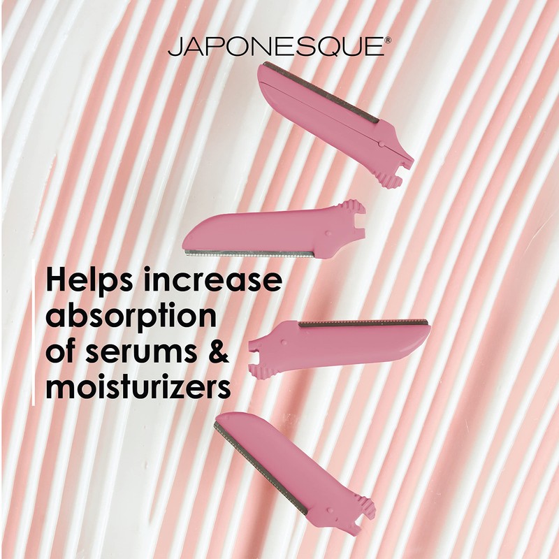 JAPONESQUE Dermaplaner Replacement Blades 4-Pack, Facial Razor Blade Heads Only