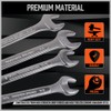 HORUSDY 26-Piece Durable Combination Wrench Set with Roll-up Pouch, Open