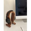 IQ Labs Gaming Headphone Stand Wooden Headest Hanger/Holder/Mount Omega Walnut
