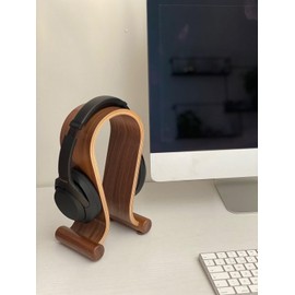 IQ Labs Gaming Headphone Stand Wooden Headest Hanger/Holder/Mount Omega Walnut Finish