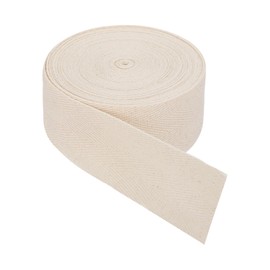 PATIKIL Cotton Twill Tape 4cm 9m Cotton Ribbon Bias Binding Tape Herringbone Webbing Trim for Sewing Gift Wrapping, Cream White