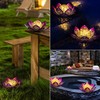 Huaxu Solar Garden Lights Outdoor Decorative - Bright Lotus Flower