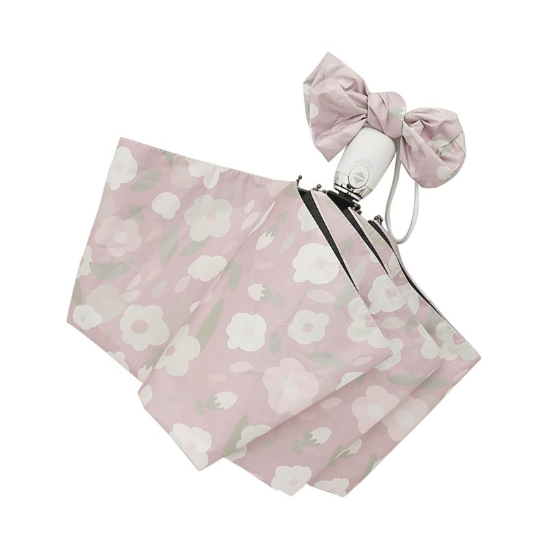 HERCHR Paraguas Plegable, Paraguas Pequeño Estilo Flor, Paraguas De Viaje
