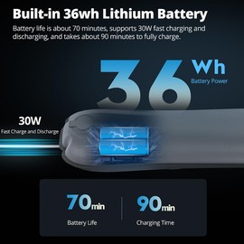 Ambitful 2 PCs GC30R 30W RGB Full-Color Inflatable Tube Light 2500K-10000K Handheld LED Light,CRI 95+,TLCI 96+ for Support Magnetic Suction, Waterproof LED Lighting Wand Stick (GC30R-KIT2)