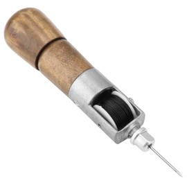 Leather Sewing Awl, Leather Sewing Awl Saddler Awl, Hand Sewing Device, Leather Sewing Kit, Professional Sewing Awl Leather Sewing Set, Hand Sewing Machine, Leather Repair Kit with 2 Leather Needles