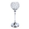 Crystal Candle Holder Ornament Tall Elegant Crystal Silver Candlestick for