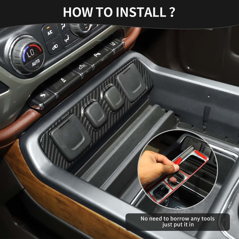 PDKLIN Center Control Console USB Socket Panel Trim, Power Supply