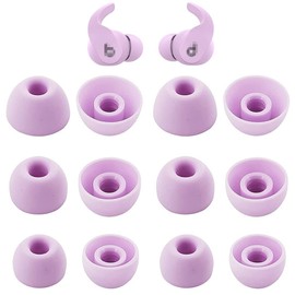JNSA 12 PCS Replacement Ear Tip Eartip Compatible with Beats Fit Pro Earbud Headphones,Silicone Earbuds Tips S/M/L 3 Size 6 Pairs,stone purple (Fit Pro)