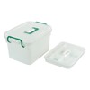 DynkoNA Caja de PláStico con Tapa y Asa, 1 Paquete,