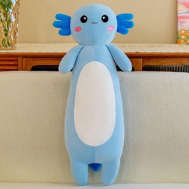 OUKEYI 29.5”/75cm Long newt Plush Pillows Stuffed Animals dinosaur Pillows - Plushie Cute newt Sleeping Hugging Plush Long Pillow Stuffed Soft Toys for Kids (Pink)