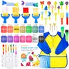 Shuttle Art Washable Finger Paint Set, 53 PCS with 14