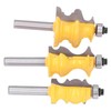 3Pcs Architectural Molding Router Bit Milling Cutter Set Woodworking Accessories