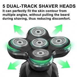 XR7000 Replacement Heads for Re-mington Head Shaver, 5 Rotary Blades Replacement Cutter Head, Compatible with Re-mington XR7000, Restores Shaving Performance, Easy to Install (2 Packs)