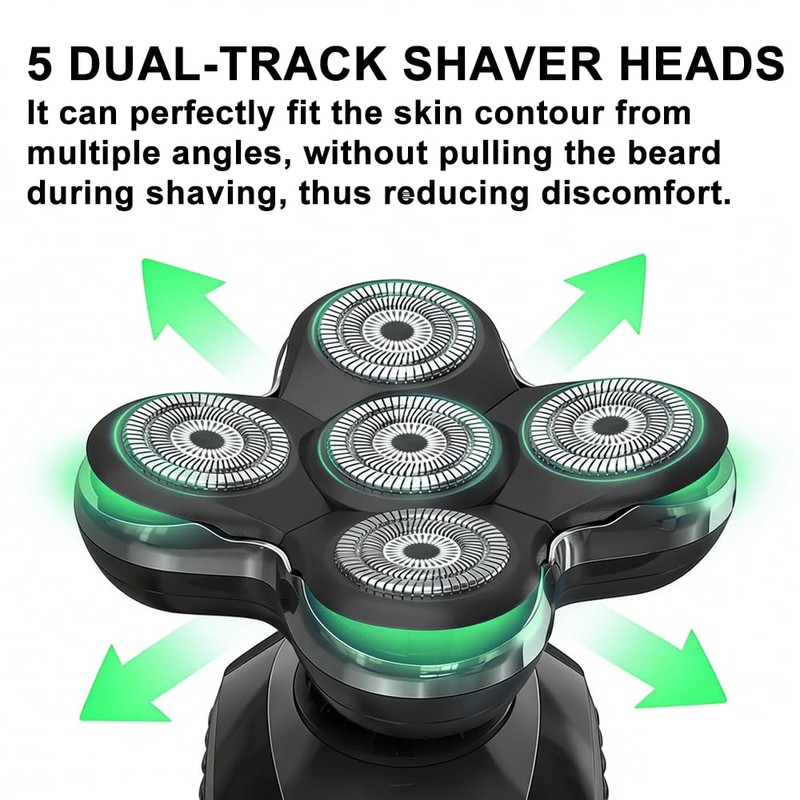 XR7000 Replacement Heads for Re-mington Head Shaver, 5 Rotary Blades