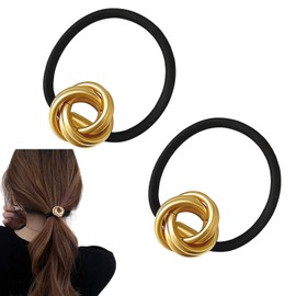 Coollooda Women's Hair Elastic Hair Rubber Set of 2 Hair Accessories, High Elasticity, Elastic Decoration, Korean Style, Stylish, Elegant, Elastic Band, For Adults, Girls, No Traces, Hair Ornaments
