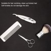 4pcs Beard Trimming Comb Brush Kit Portable Hair Trimming Rust