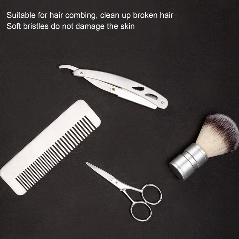 4pcs Beard Trimming Comb Brush Kit Portable Hair Trimming Rust