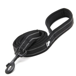 TRUE LOVE Dog Leash Puppy Walking Lead Pet Chain Padded Reflective Night Safe Rope Length 110cm TLL2111(Black,S)
