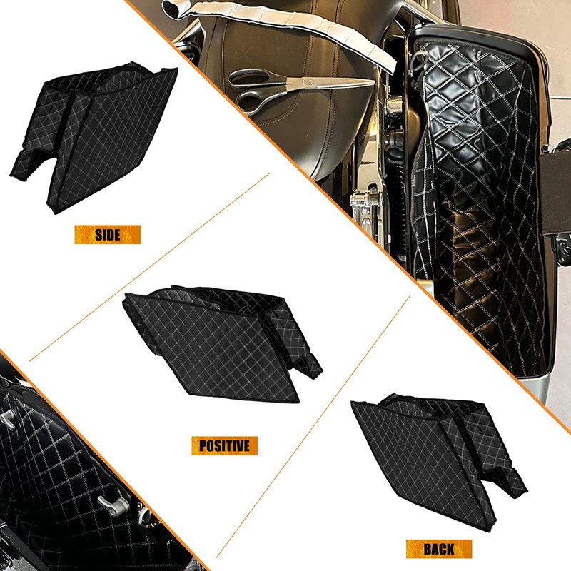 HCmotorku Motorcycle Saddlebag Liners 5 inch Stretched Bag Inserts Fits