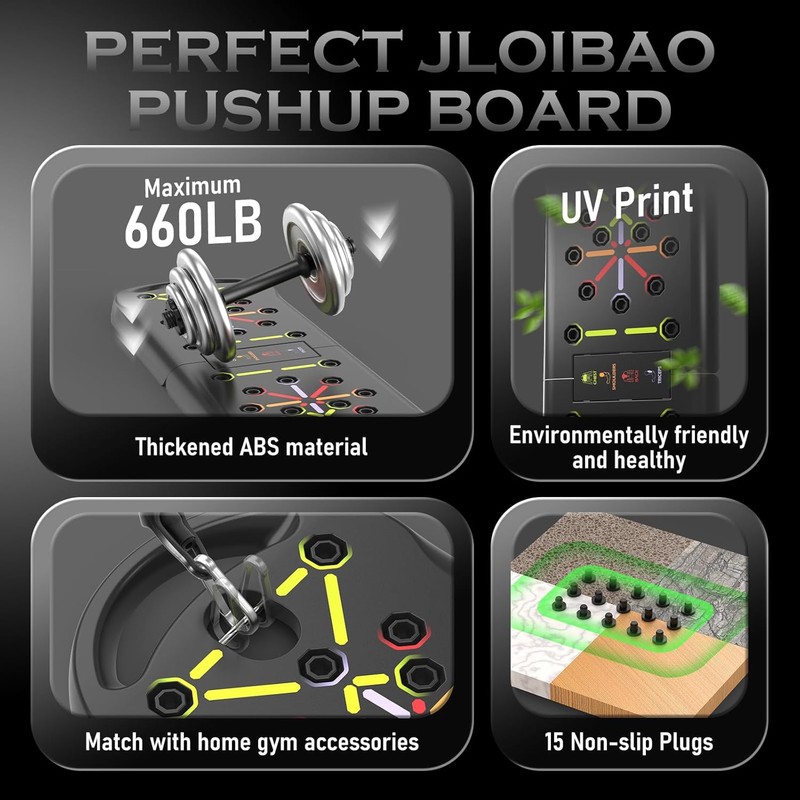 Foldable Push Up Board for Home Workout, Portable Pushup Bar