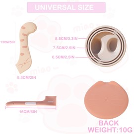 6 Pcs Pet Food Suppliers Can Lid& Can Opener,Cat Food Spoon for Wet Food & Dog Food Cover Lids for Cans,Multi-function Pet Can Opener,Silicone Feeding Cat Spoon