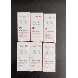 Clarins Lot of 6pcs X CLARINS SOS Primer Minimizes Signs of Fatigue 01 Rose 5ml = 30ml