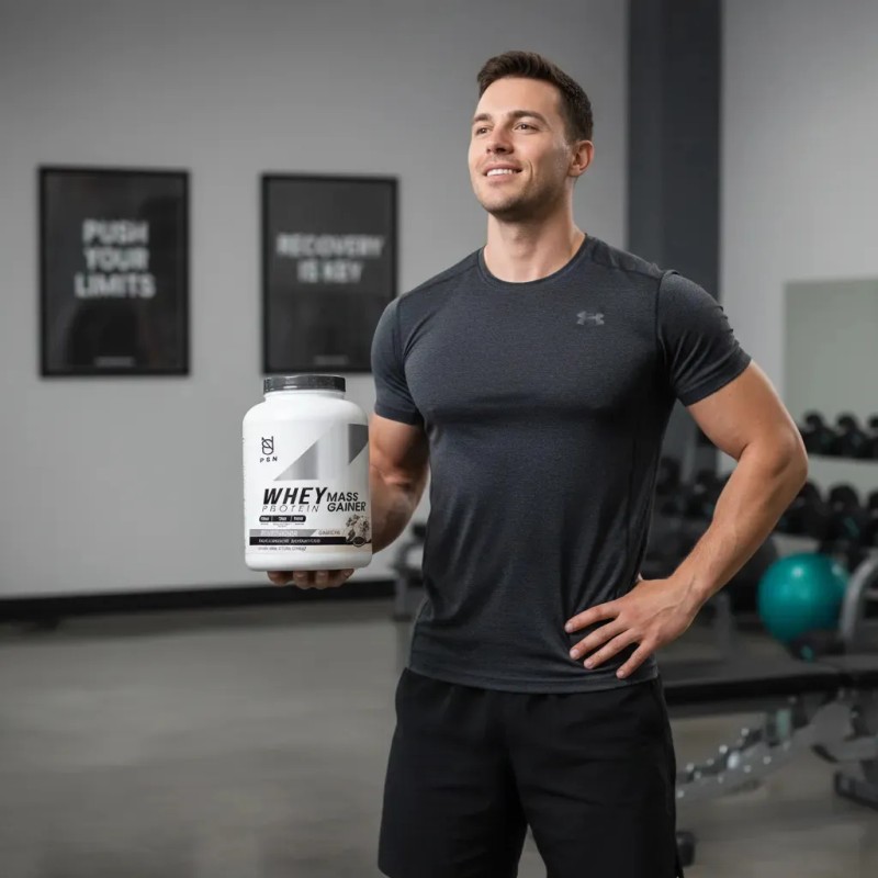 Suplemento Polvo Psn Whey Protein Mass Gainer 8kg Galleta