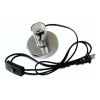 Lampara Bases Extension Socket E27 Switch On/off Portalampara Plateada