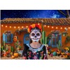 LTLYH Mexican Fiesta Backdrop 7x5ft Day of The Dead Photography
