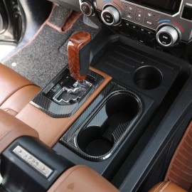 MODY Carbon Fiber Center Shifter Panel & Cup Holder Cover For Toyota Tundra 2014-2021