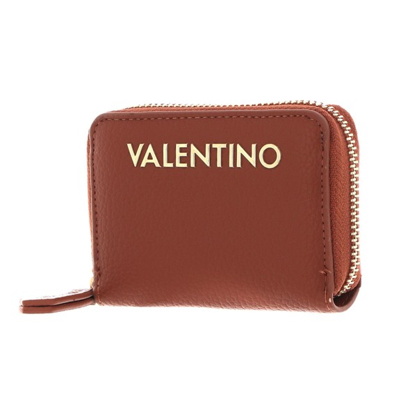 VALENTINO Special Martu Wallet with Zip Cognac