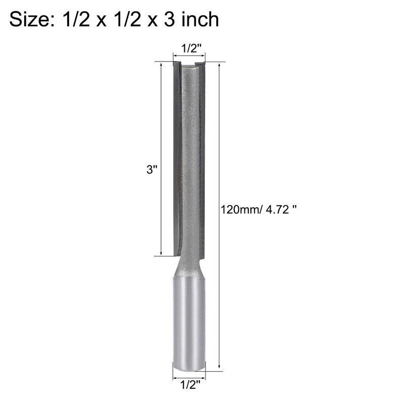 sourcing map Router Bit 1/2 Shank 1/2 inch Cutting Dia.