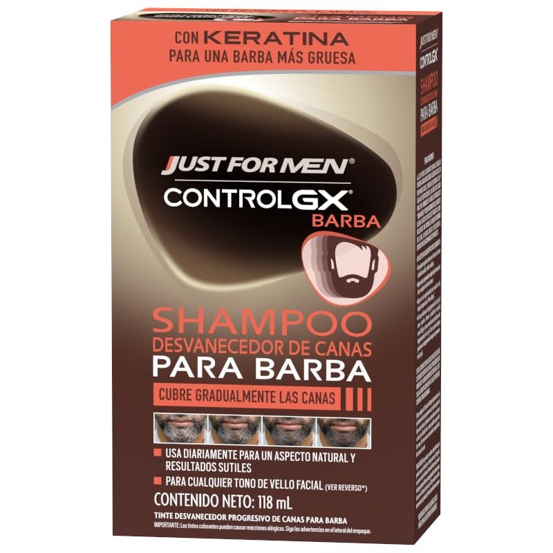 Just For Men Control GX Shampoo Desvanecedor Canas, Barba y