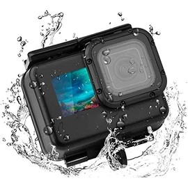 Waterproof Case Compatible with GoPro Hero 13/12/11/10/9 Black, 60M/196FT Underwater Protective Dive Housing Shell with Bracket Mount Accessories (Black)