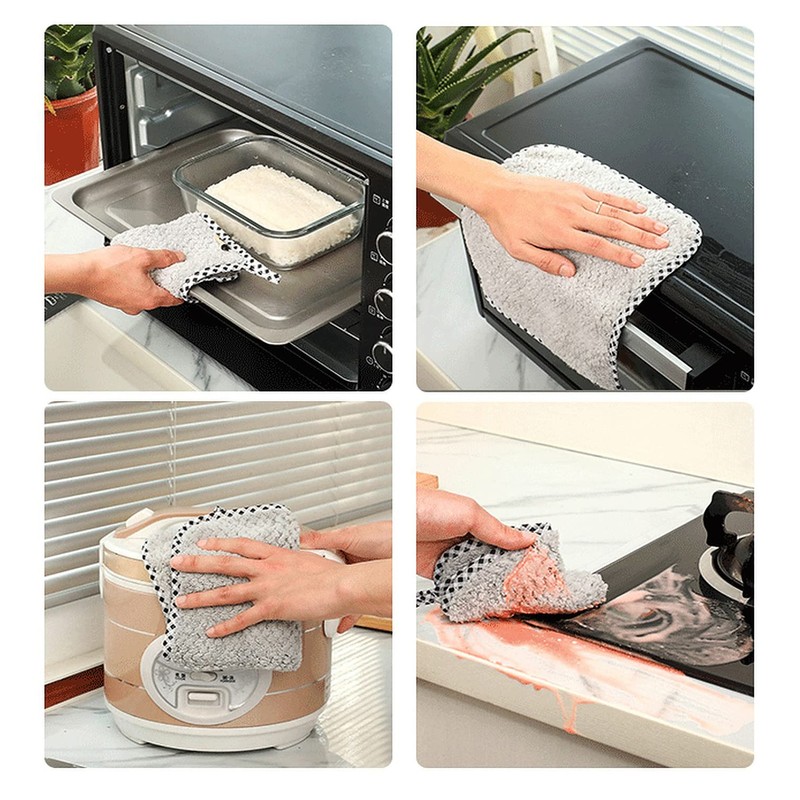 Wolpin Microfiber Cleaning Cloths, 5 Pcs 25 x 25 cms