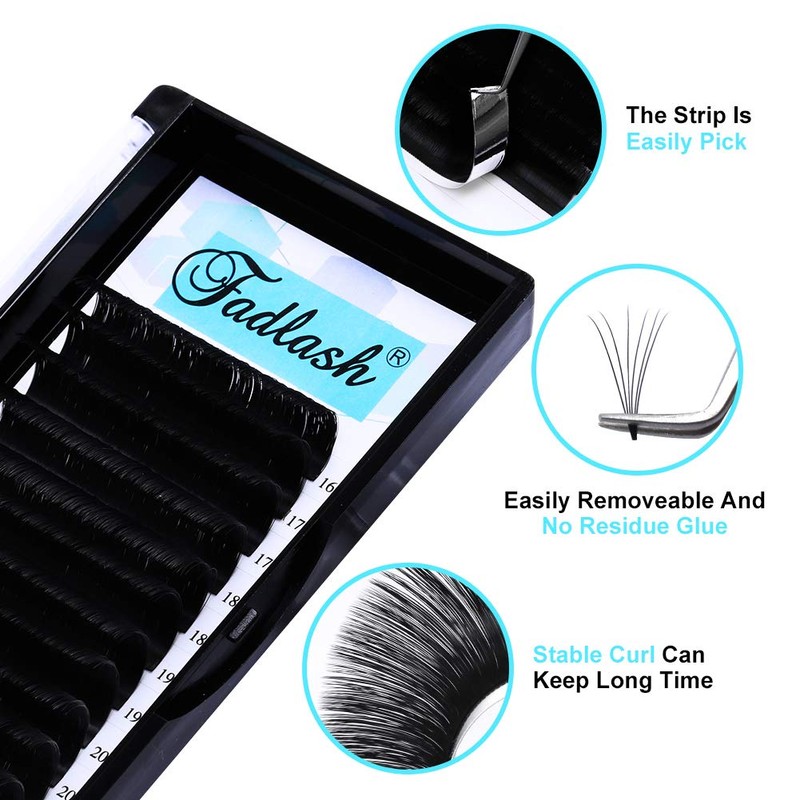 Fadlash Self-Fanning Eyelashes, Eyelash Extension, Volume Eyelashes for Volume Technique,