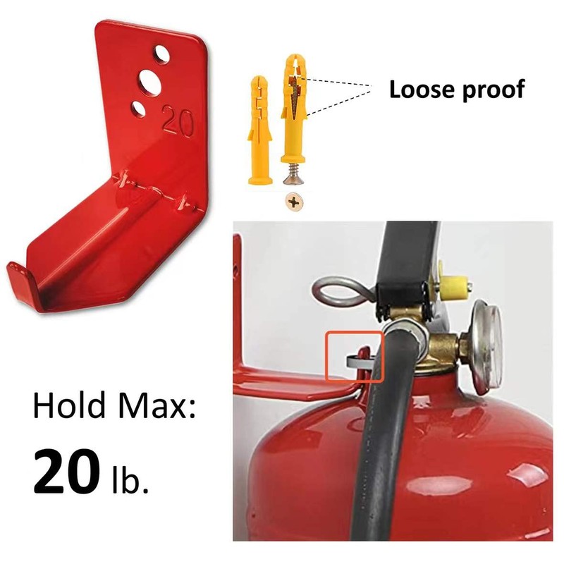 QMARK 4 Pack of Fire Extinguisher Bracket, Wall Mount Hook,