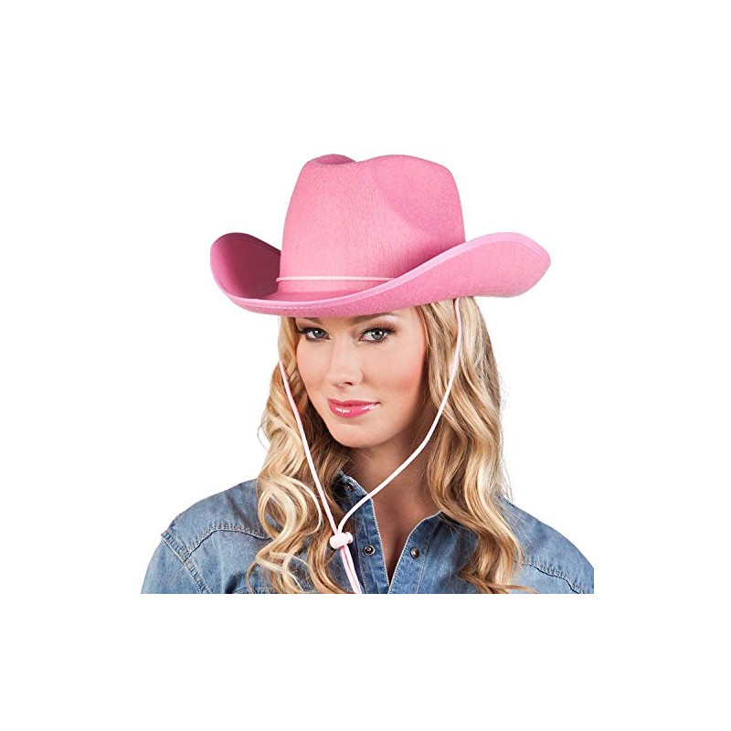 Classic Color Cowboy Hat Felt Pink