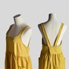 NASSIA Women's Apron One-Piece Long Linen, Shoulder Bag, Cafe Store,