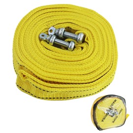 Car Tow Rope, 5 Metres, 5 Tonnes (11,000 lbs) Tow Rope for Car, with 2 Safety U-Buckles and Storage Bag, Tow Rope for Rescue Tow, High-Quality Hooks, Suitable for All