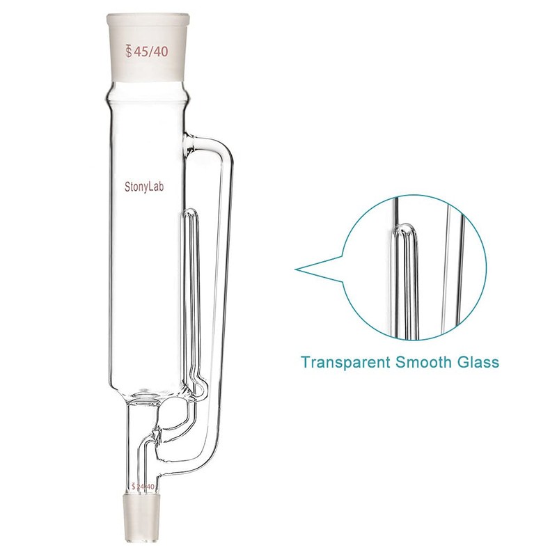stonylab Borosilicate Glass Soxhlet Extractor,45/40 Top Joint 24/40 Bottom Joint,