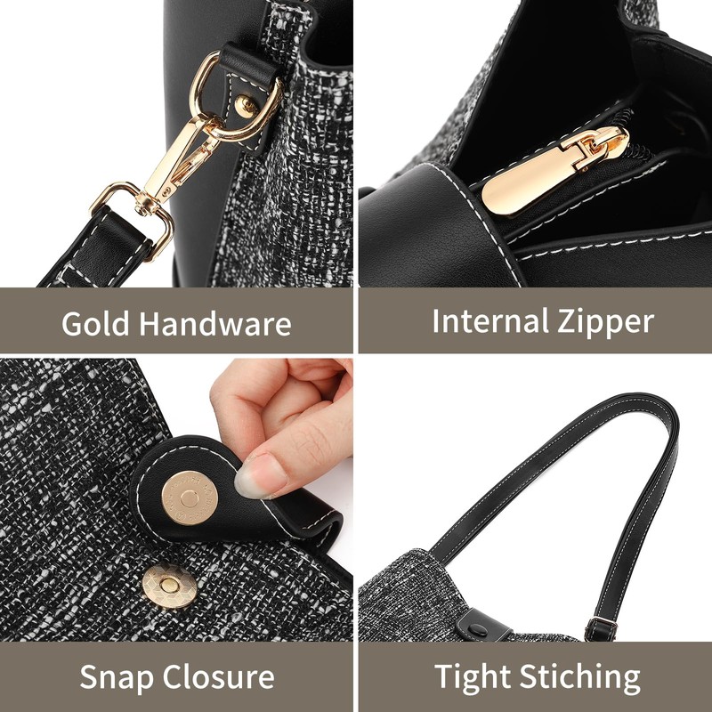 LEEXTON Women's Shoulder Bag, 2-Way, Cross-body, High Visibility, Lightweight, Large