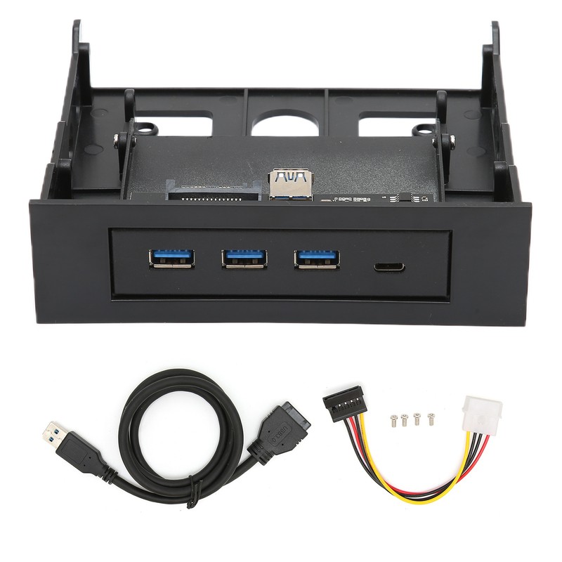 USB Front Panel Adapter 3.5in 5.25in USB1.1 USB2.0 Hot Swap