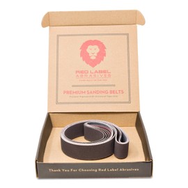 Red Label Abrasives 1 x 30 Knife Makers Fine P180, P220, P320, P400, P600 and P800 Grit Sanding Belts, 6 Pack Assortment