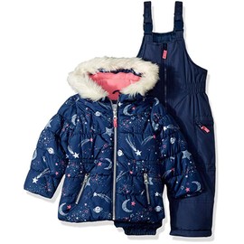 Carter's Girls' Little Heavyweight 2-Piece Skisuit Snowsuit, Blue, 5/6