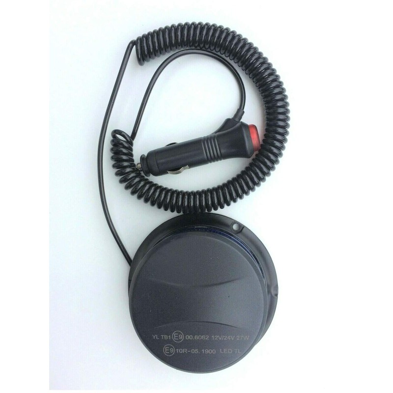 Blue LED Beacon Warning Light 18 LED with ECE R65