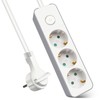 EXTRASTAR Flat Plug Multiple Socket 3-Way Power Strip Flat Plug