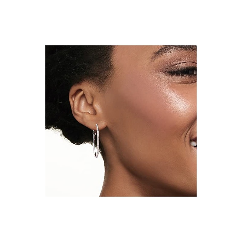 Ross-Simons 0.50 ct. t.w. Diamond Oval Hoop Earrings in Sterling