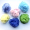 Real Rabbit Fur Pom Pom Ball Cat Toy - Colorful