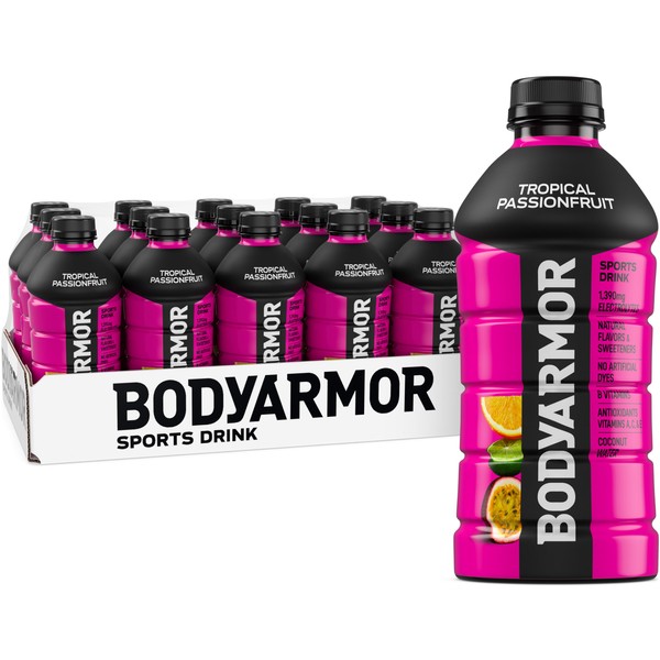 BODYARMOR Sports Drink Sports Beverage, Tropical Passionfruit, Coconut Water Hydration,